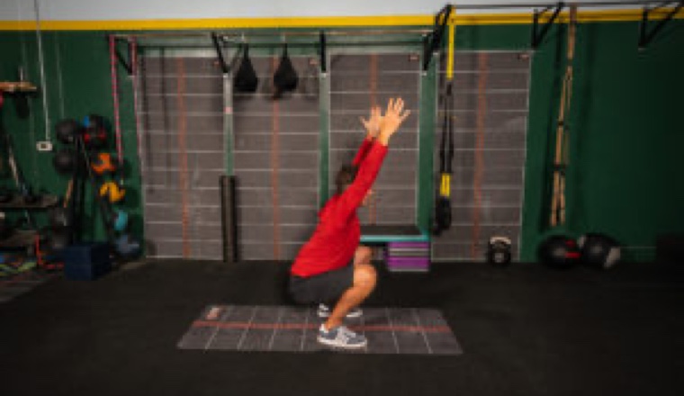 Overhead Wall Squat